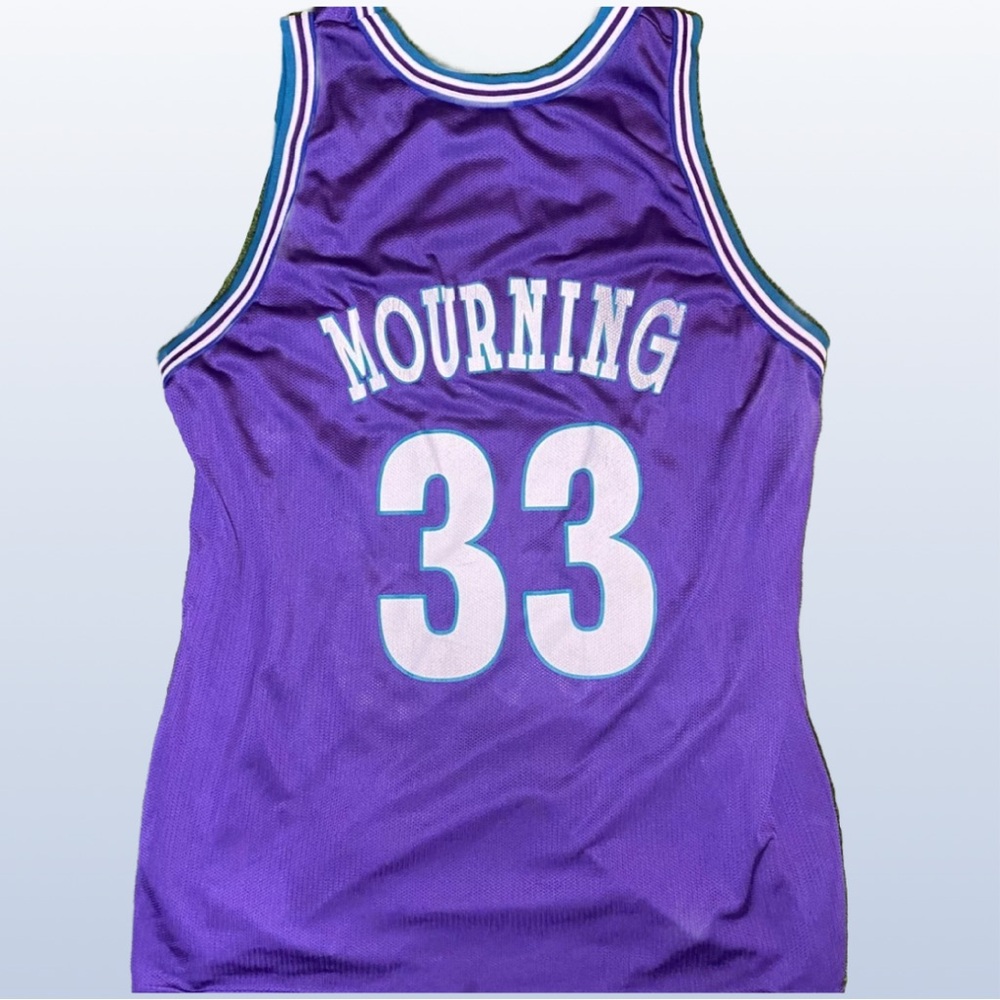 Authentic Vintage Champion Alonzo Mourning Charlotte Hornets Jersey